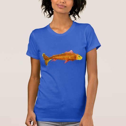T-shirt Chemise de poisson rouge orange (Devant)