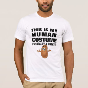 T-shirt Chemise de pomme de terre Halloween Costume Humain