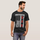 T-shirt Chemise de pompier drapeau Fête des pères 2020 Cad (Devant entier)