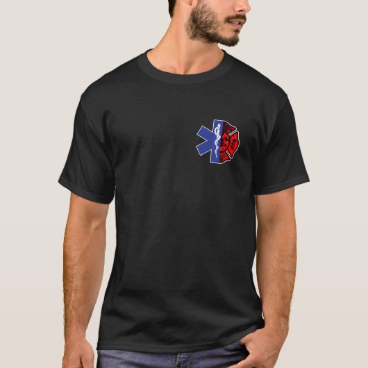 T-shirt Chemise de pompier EMT Pompier Deux côtés EMS Gi (Devant)