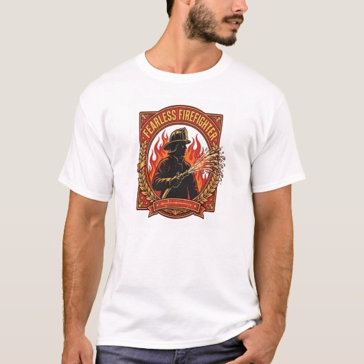 T-shirt Chemise de pompier intrépide (Devant)