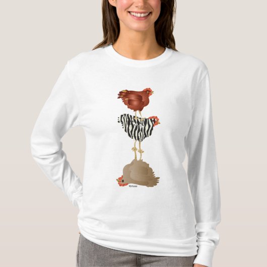 T-shirt Chemise de poulets de jardin d'acrobate (Devant)