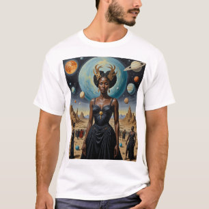 T-shirt Chemise de Pourcentage Cosmique de la reine planét