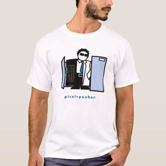 T-shirt Chemise de poussoir de pixel (Devant)