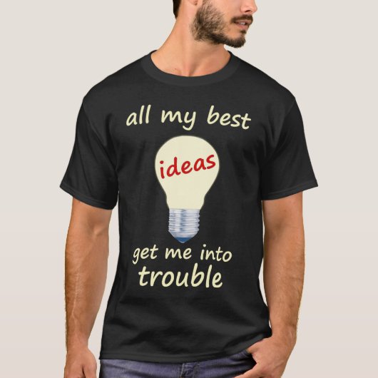T-shirt Chemise de problème d'idées (Devant)