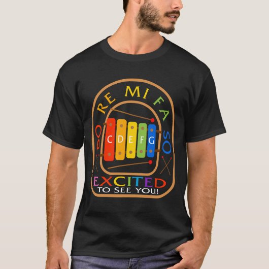 T-shirt Chemise De Professeur De Musique, Do Re Mi FA Si E (Devant)