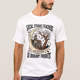 T-shirt Chemise de professeur d'études sociales Épouvantai