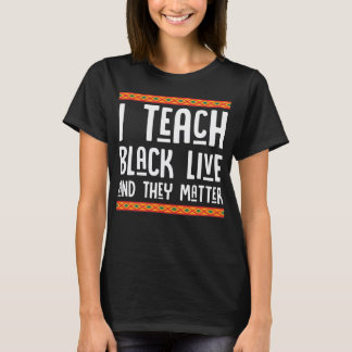 T-shirt Chemise de professeur noir fier, j'enseigne que le
