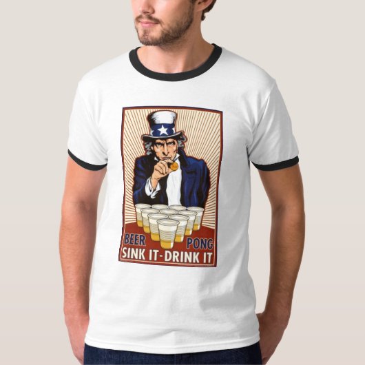 T-shirt Chemise de puanteur de bière (Devant)