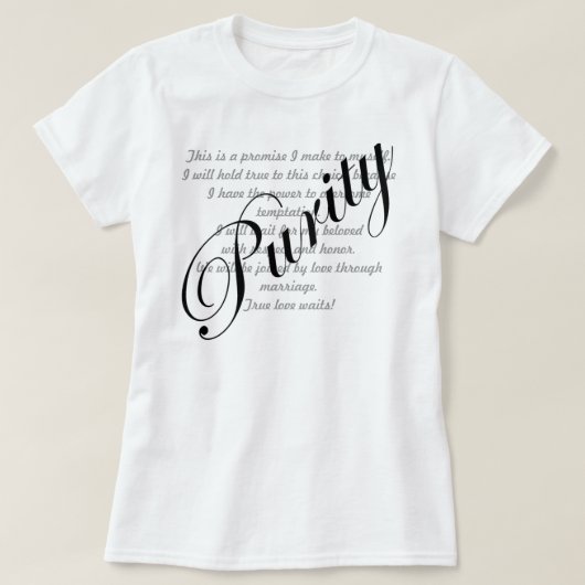 T-shirt chemise de pureté (Design devant)