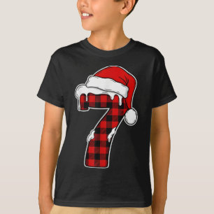 T-shirt Chemise de pyjama de Noël 67 Six Sept Mème 7 Carre