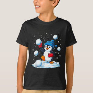 T-shirt Chemise de pyjama de Noël pingouin mignon pour gar