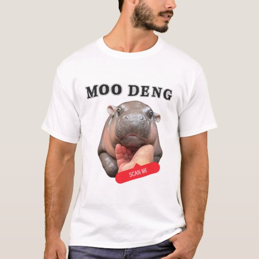T-shirt Chemise de rap Bootleg Moo Deng | Moo Deng Shirt (Devant)