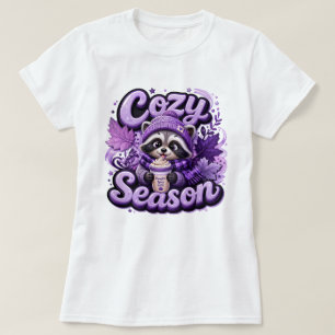 T-shirt Chemise de Raton Laveur de Saison Cosy Automne, Ci