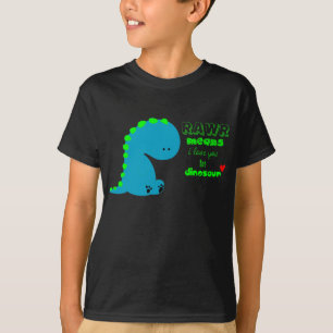 T-shirt chemise de rawr de dinosaure