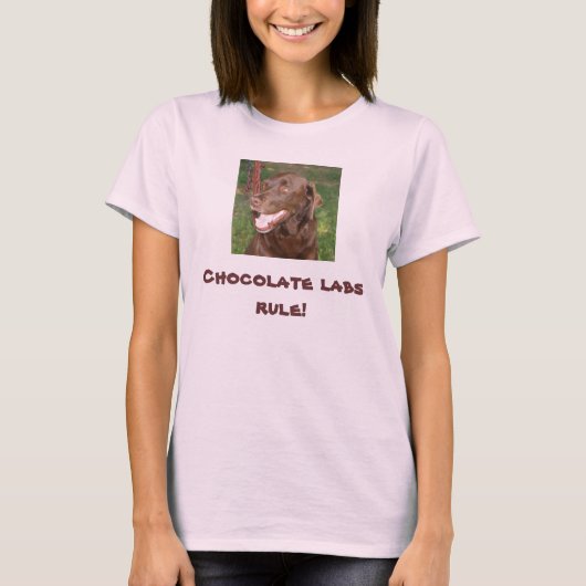 T-shirt . Chemise de règle de laboratoire de chocolat (Devant)