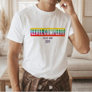 T-shirt Chemise de remise de diplôme Minimal Rainbow Level