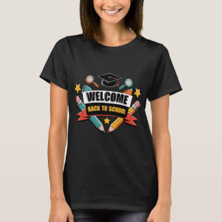 T-shirt Chemise de rentrée scolaire Mignonne 2025 Apple Ét