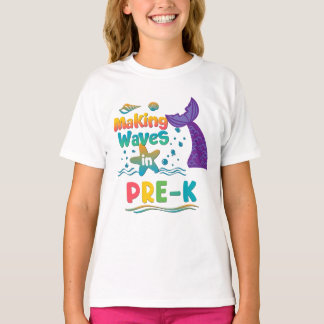 T-shirt Chemise de rentrée scolaire sirène de pré-maternel