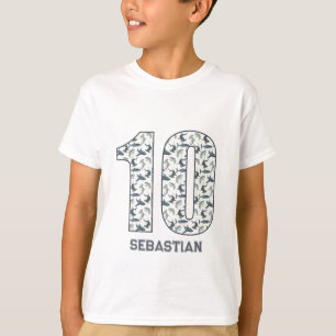 T-shirt Chemise de requin personnalisée 10e anniversaire