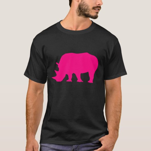 T-shirt Chemise de rhinocéros de roses indien (Devant)