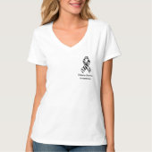 T-shirt Chemise de ruban de conscience d'impression de (Devant)