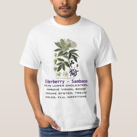 T-shirt Chemise de Sambucus de baie de sureau (Devant)