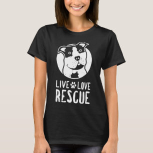 T-shirt Chemise de sauvetage animal Vivre Aimer Sauver Pit