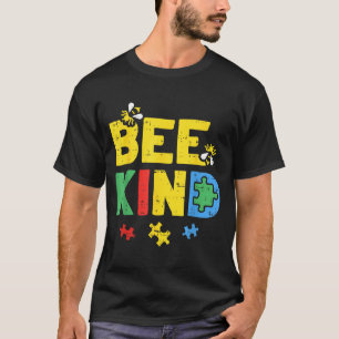 T-shirt Chemise de sensibilisation à l'autisme Bee Kind Pu