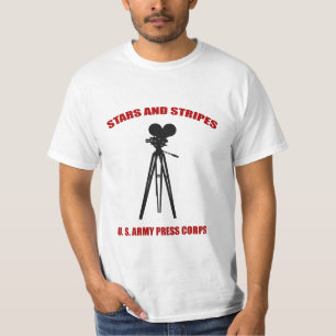 T-shirt Chemise de service de presse de bannière étoilé