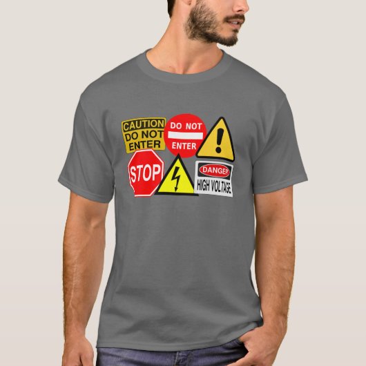 T-shirt Chemise de signalisation - choisir style & couleur (Devant)