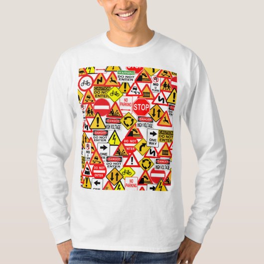 T-shirt Chemise de signalisation - choisissez le style et (Devant)
