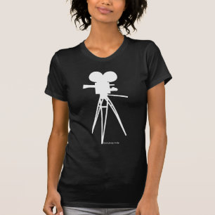 T-shirt Chemise de silhouette d'appareil-photo de film