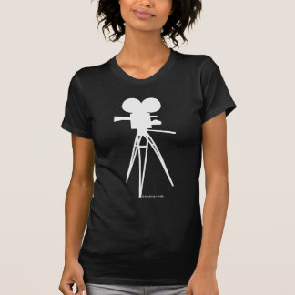 T-shirt Chemise de silhouette d'appareil-photo de film