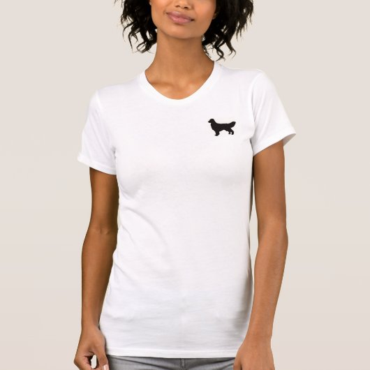 T-shirt Chemise de silhouette de golden retriever (Devant)