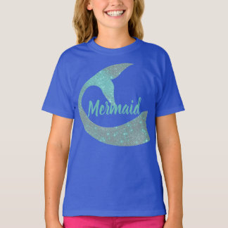 T-shirt Chemise de sirène d'enfants avec la queue de