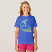 T-shirt Chemise de sirène d'enfants avec la queue de (Devant entier)