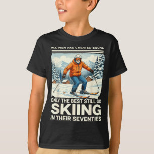 T-shirt chemise de ski pour hommes de 70 ans, les hommes s