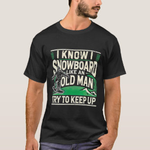 T-shirt Chemise de Snowboard Hommes Grand-pa Snowboard Sno