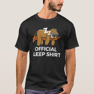 T-shirt Chemise de sommeil officielle de paresseux drôle