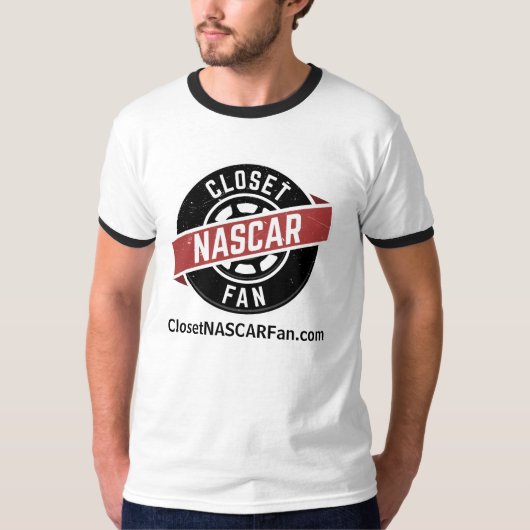 T-shirt Chemise de sonnerie de ClosetNASCARFan avec l'URL (Devant)