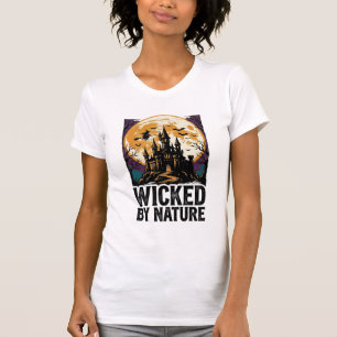 T-shirt Chemise de sorcière vintage Château hanté effrayan
