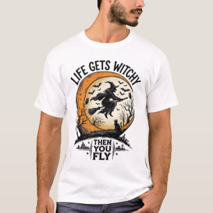 T-shirt Chemise de sorcière vintage rétro Halloween sorciè