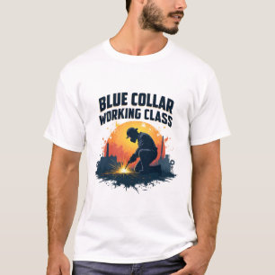 T-shirt Chemise de soudure Proud Blue Collar Classe de tra