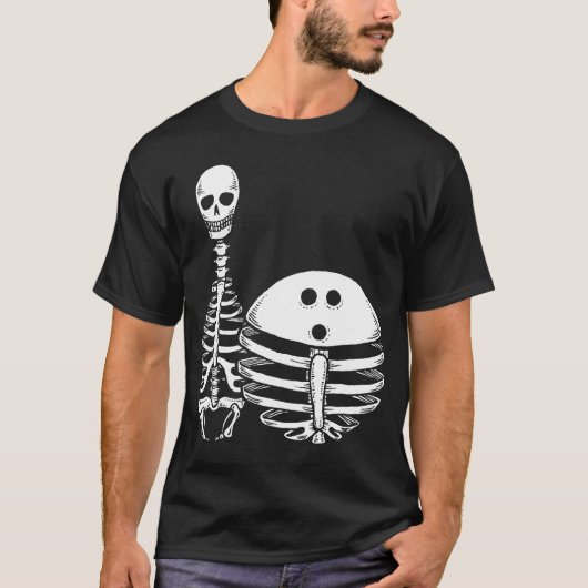 T-shirt Chemise de squelettes de bowling (Devant)