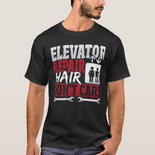 T-shirt Chemise de sudation Mécanicien d'ascenseur cheveux