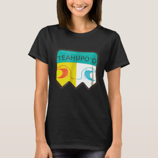 T-shirt chemise de surf en teahupoo rétro avec deux grande