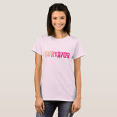 T-shirt Chemise de survivant de cancer du sein (Devant entier)