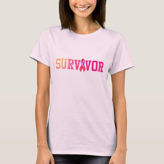 T-shirt Chemise de survivant de cancer du sein (Devant)