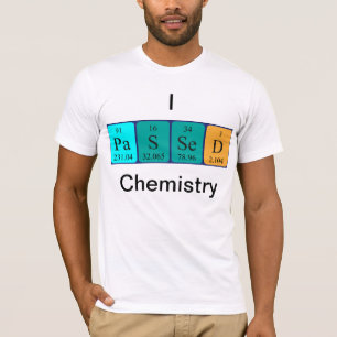 T-shirt Chemise de table périodique de chimie passée